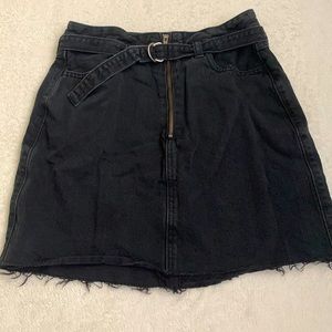 Black jean skirt